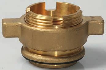 with brass screw base for DN 80 underground hydrants - with DIN-DVGW aerator, stainless steel sieve and mounting tool with "hydrant is under pressure" advice