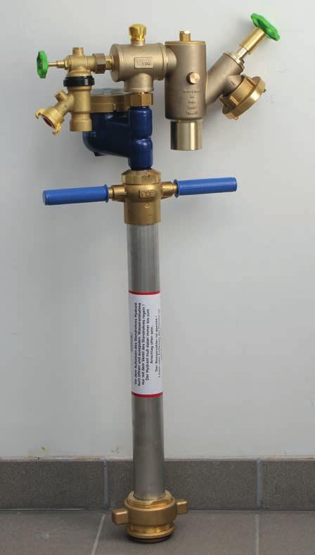 heads - with or without water meter - the water meter can be easily replaced (screw fastenings used) - with up to seven outlet valves made of brass - with a non-return flow