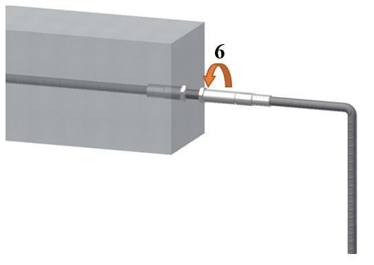 Figure 53 Arrange the exterior reinforcement coupler (TSEG, TSE, or PSAG) for coupling with