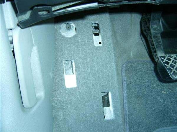 but there are also 2 tabs that hold the pedal to the trim along the side