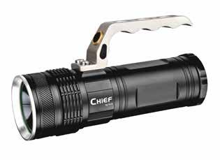 CHIEF CREE XM-L2 series LED chips Wattage: 10W Rechargeable 18650 Li-ion batteries Length: 170mm, Diam: 58mm Weight: 398g