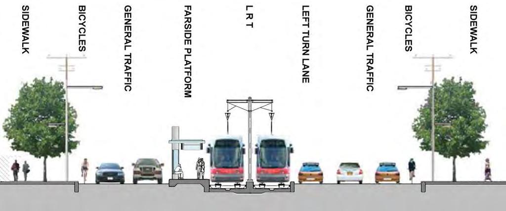 Nearside platforms are located before the intersection in the direction of travel.