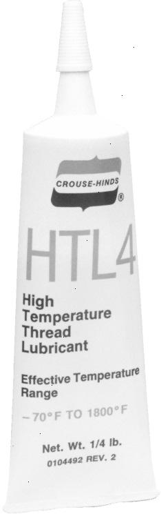HTL is a high temperature, anti-seize, conductive thread lubricant: effective and stable from 70 F to +1800 F prevents seizure, galling, rust, galvanic action maintains grounding continuity; should
