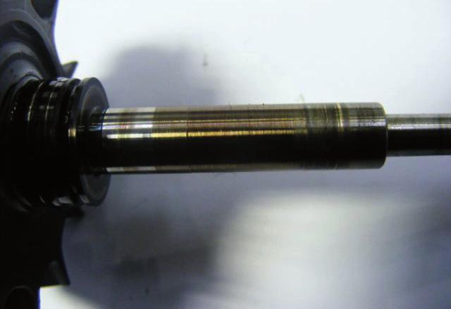 The turbine shaft and bearings rotate in a thin film of oil. If oil is not present at start-up and while the turbo is running, the bearings will fail.