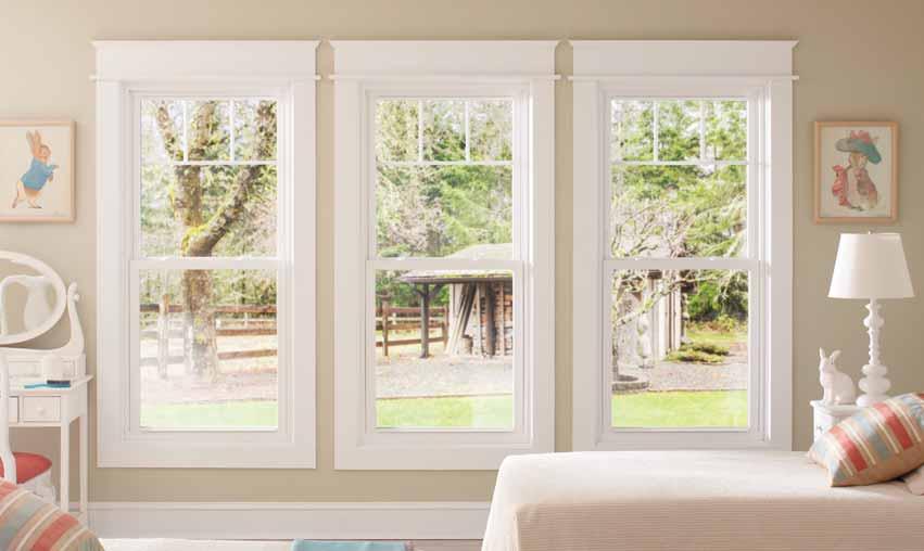 Series 3500 Double Hung Window Series 3500 Series 3500 Double Hung WeatherLok s solid vinyl 3500 double hung offers all the advantages of our other double hung series, plus a welded vinyl frame and