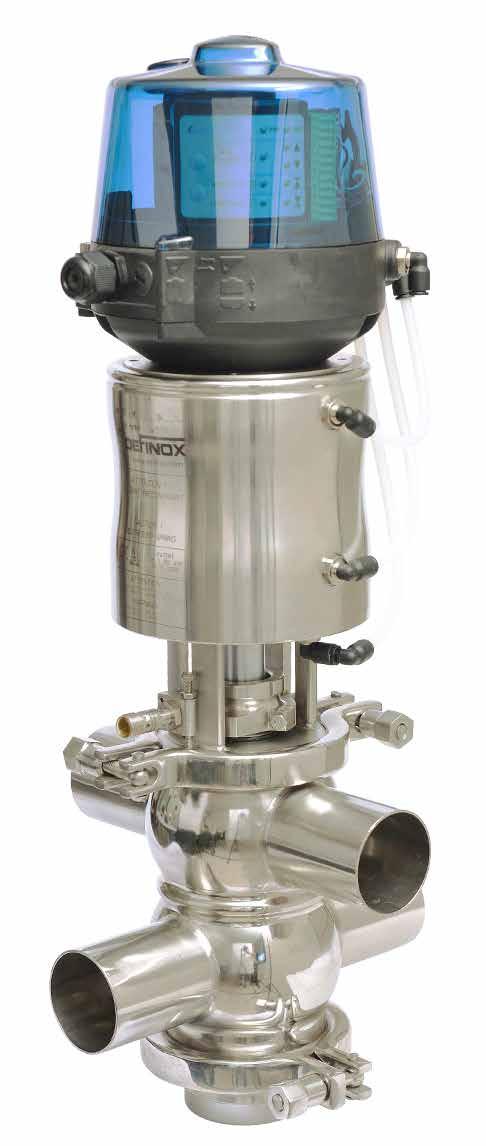 VDCI MC PMO-C Mixproof New Generation Continuous Operation (7 days a week, 24 hours a day) The new design of DEFINOX VDCI MC PMO-C mixproof valve meets the 3-A recommendations (85-02) in accordance