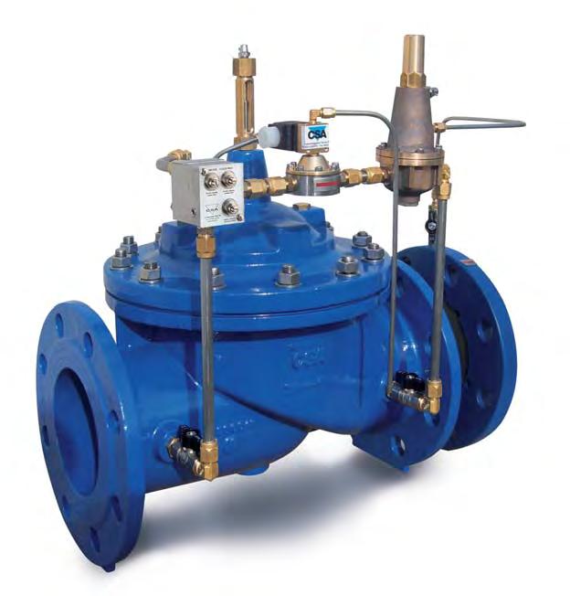 Flow control valve with solenoid control Mod. XLC 435 The CSA XLC 435 flow control valve will limit the flow to a requested set point, regardless of pressure variations.
