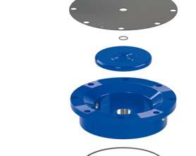 flat in painted or Upper flat O-ring in, EPDM or Viton Diaphragm in nylon reinforced polyamide Lower flat O-ring in, EPDM or