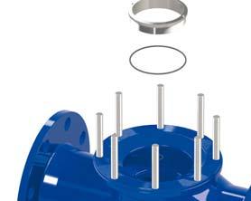 prevention Lower locking nut in Seat in or anti-cavitation version Seat O-ring in, EPDM or Viton Studs in Body in ductile