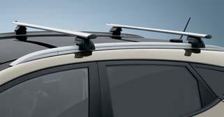 The high-strength moulded plastic mount is model-specific for a perfect fit. Only for vehicles with factory-installed roof rails.