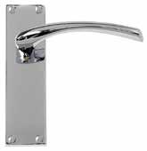 Interior lever furniture & Ironmongery Lever on backplate designs Premdor provides an extensive range of lever furniture on either square or rounded backplates, in brass or polished chrome finishes,