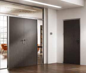 Framed construction FD30 fire doors as standard. High quality Polyrey laminate (ref. B070 Blanc Megeve) throughout the range.