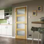 Distinctive glazed door designs available, with glass toughened to current European Standards for extra safety.