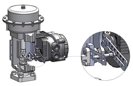 Attachment Diagram of Multi-size Bracket SS3R SMART POSITIONER Actuator Actuator H L ROTARY