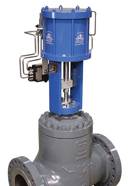 Positioner Flexibility The Model DFLP is designed to accept the latest in positioners, either electronic or pneumatic. Long Stroke DFLP actuators are available with a maximum travel of 8-1/8 inches.