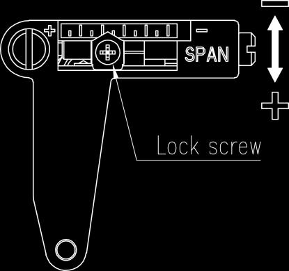 check the actuator stroke. If the stroke is too low, the span should be increased.