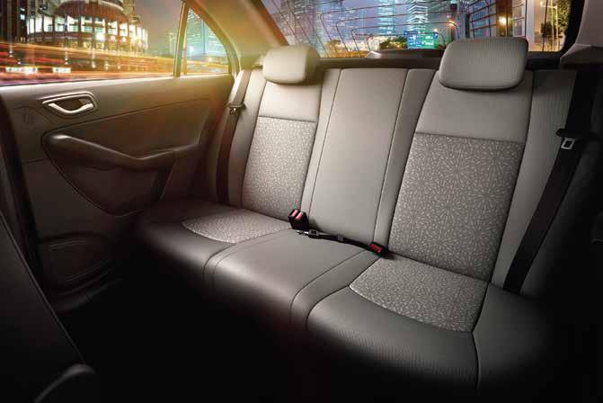 OMFORT Every detail inside the exceptionally spacious cabin of the Zest is thoughtfully crafted for your personal comfort. From every stitch of the seat to a feature loaded, dual-tone dashboard.