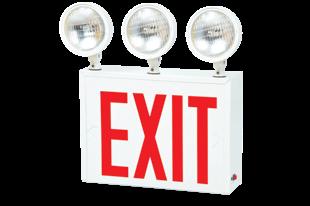 Edge-lit exit sign designed to New York City specifications, provides superior aesthetics in a surface-mount design.