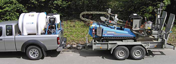 PARALLEL BORES Linear bores paralleling roads, water bodies and buildings. FLAT BORING Drilling close to the surface without elaborate excavation works.