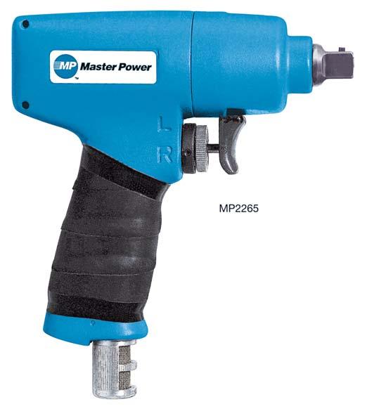 Master Power Impact Wrenches Series MP2260 MP2264 Higher power-weight ratio Speed of a nutrunner, performance of an impact wrench Ideal for soft fastening cases 4 integrated speed settings for