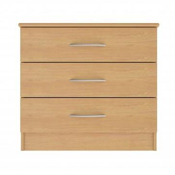 Rounded corners and metal drawer sliders, solid backs,