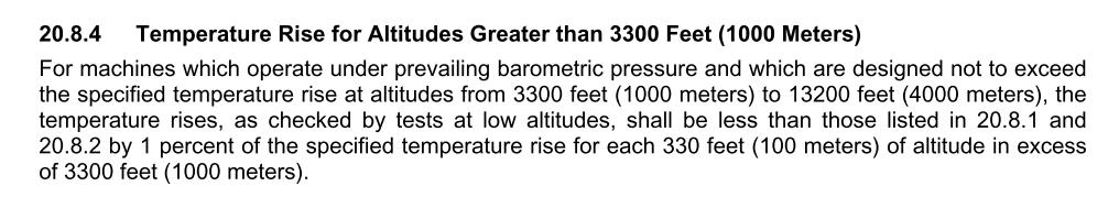 Effect of Altitude on Temperature Rise NEMA MG 1-2011 Example: 6600 ft