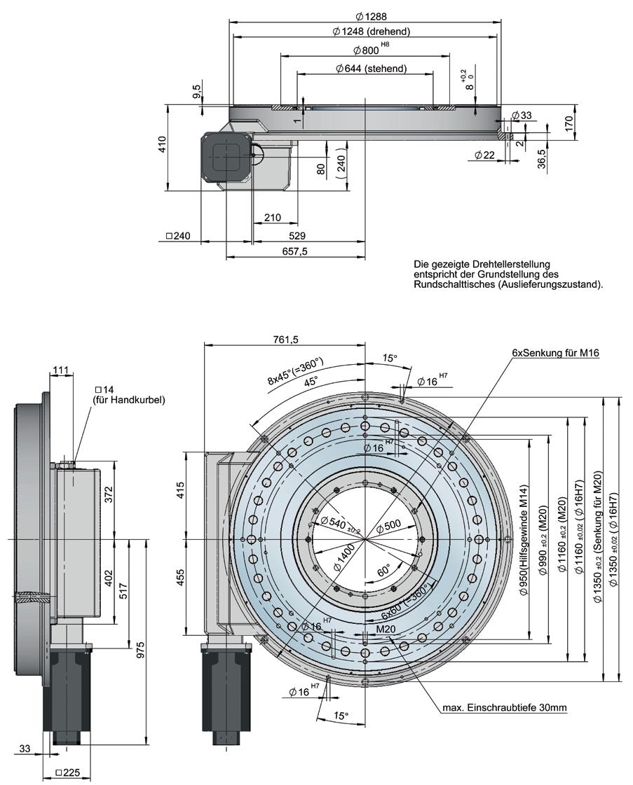 Technology that inspires (rotating) (stationary) reference marking The illustrated rotating plate position corresponds to the basic position of the rotary indexing table (position when delivered) 6 x