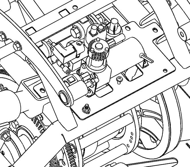 GEAR CENTER Figure 24: Reverse gear center installed 13. Flip the left compressor mount bolt so that it is installed from the bottom. See Figure 25.