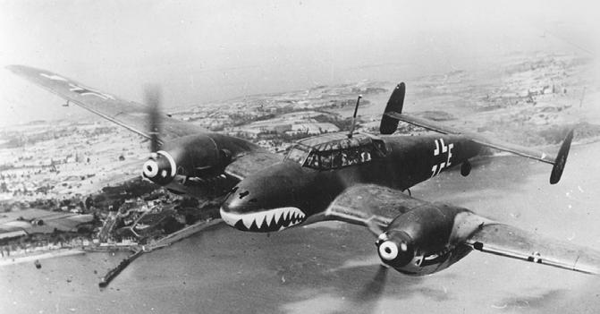 The Messerschmitt 110 was designed as a heavy fighter intended to escort early bombers on long range missions.