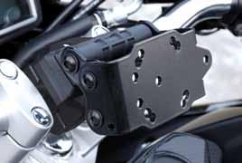 TOURING AND EQUIPMENT: PRACTICAL LITTLE GEMS. 18 Navigator Bracket Quick Release Compatible with several GARMIN and TomTom motorcycle navigation systems.