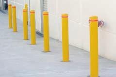 Centurian bollards are available in either surface mount or in-ground models with or without chain rings.
