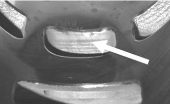 The exhaust ports of cylinders 223993, 223994 and 613933 may show factory machining all around (see picture right). 5.5.2.5 Cylinders marked 223994 and 223993 may show in the inlet port a linear texture.