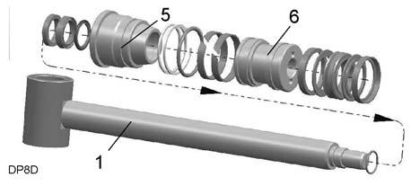 Threaded Rod Guide Cylinders Figure 35 shows an exploded view of cylinders 1021500 and 1021501. Lubricate O-rings and seals with clean hydraulic fluid.