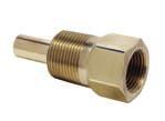 diameter. They are made with a continuously welded, stainless steel housing with a 2-1/2 long stem and 1/2 NPT threads.