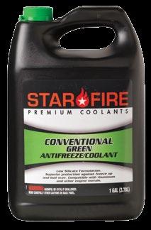 Conventional Green Antifreeze/Coolant STARFIRE CONVENTIONAL GREEN ANTIFREEZE/COOLANT is a premium, virgin, ethylene glycol-based product which meets or exceeds ASTM requirements for use in cars,