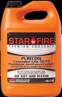 STARFIRE Purecool Extended Life Antifreeze/Coolant when used as directed: Meets GM6277M, ASTM D 3306 and ASTM D 4985 May be added to conventional antifreeze/coolant Protects aluminum and ANY other