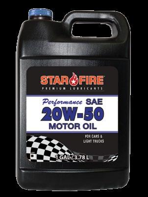 Performance 20W50 STARFIRE PERFORMANCE 20W50 MOTOR OIL is a race performance, premium quality oil formulated for gasoline engines.