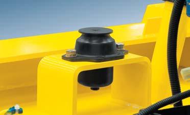 inching pedals are optimally positioned for convenience while operating the equipment.
