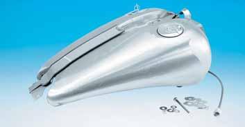 ONE PIECE 4" STRETCHED STEEL GAS TANK FOR SOFTAIL MODELS WITH DASH MOUNT These one piece gas tanks with dash mount will give your Softail that long, extra slippery stretched look and flowing lines.