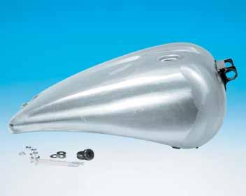 Gas Tank ONE PIECE STRETCHED SMOOTH TOP STEEL GAS TANK FOR FXR MODELS This one piece stretched smooth top gas tank will give your FXR the long, slippery stretched look and flowing lines as found in