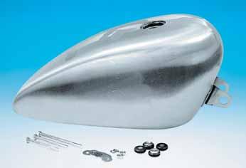 we upgraded this classic "King Sportster" gas tank with rubber mounts to isolate it from the engine vibration, and add four style gas caps, being the stock style Screw-In, the Quick Cam lockable