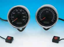Speedo & Tacho 80 MM ELECTRONIC SPEEDO'S These 3.149" (80 mm) diameter electronic gauges feature a stainless steel housing and mounting bracket.