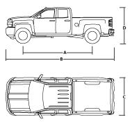 2019 GMC 1500 Limited Double Cab DIMENION All dimensions in inches (mm) unless otherwise stated. pecifications TC15753 2WD tandard Box TK15753 4WD tandard Box A Wheelbase 143.