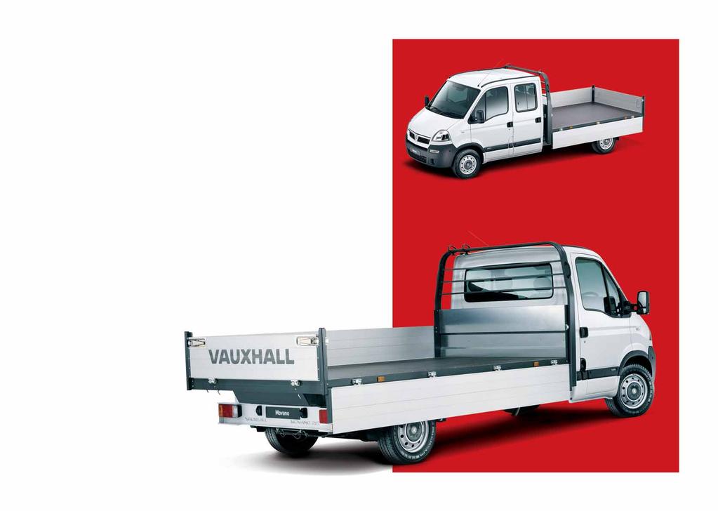 For those requiring a high-capacity, onepiece load platform with up to 3801mm of load length, the Movano dropside is available on the or chassis cab and crew cab.