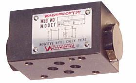 DIRECTIONAL CONTROLS MODULAR PILOT CHECK VALVE MPC 02 SERIES SYMBOLS MPC-02A MPC-02B MPC-02W HOW TO ORDER MPC - 02 W - 30 DESIGN NUMBER FUNCTION CONTROLLED PORT A : A PORT B : B PORT W : A&B PORT