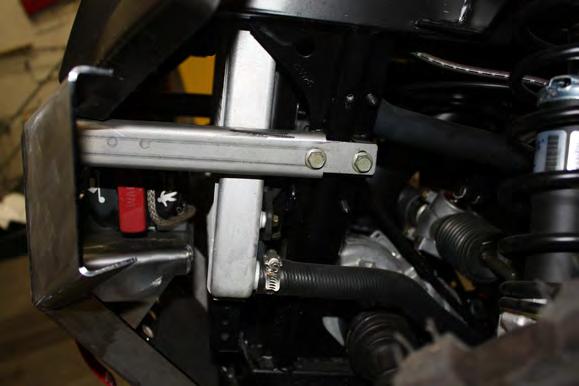 4. After fairlead and winch are attached, raise the bumper and slide into position.