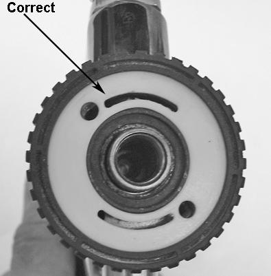 Insert the fan adjustment seal (#9). 2. Insert the fan adjustment ring and air distributor plate. (#7 and #8).