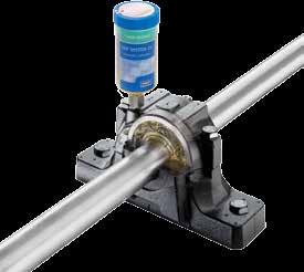 continuously delivers precisely measured amounts of lubricant to desired points via a gas-driven pump.