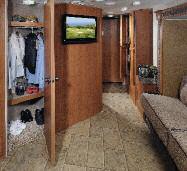 trailer. 27VCFK V-Cross offers a large hall closet that accommodates loads of gear something unheard of in a travel trailer.