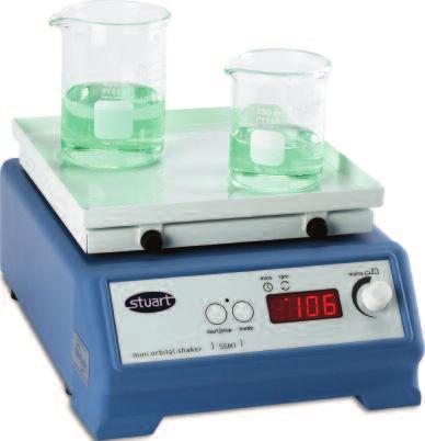 Shaker, orbital, mini Smooth orbital shaking action Orbit of 16mm is ideal for larger samples, e.g. multi-well plates Built-in digital timer Variable speed control to 300rpm Supplied with non-slip mat for multi-well plates etc.